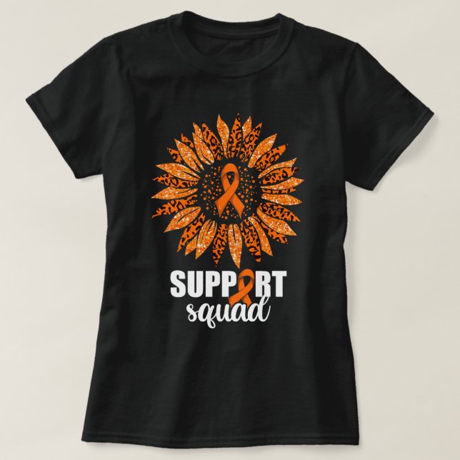 Leukemia Survivor Support Squad Shirt Leukemia Awa (Design Front)