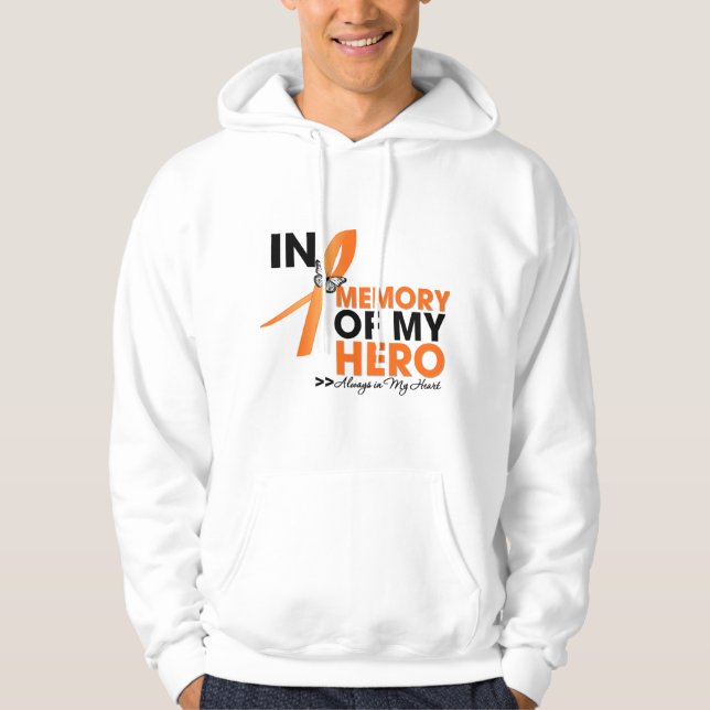 Leukemia Tribute In Memory of My Hero.png Hoodie (Front)