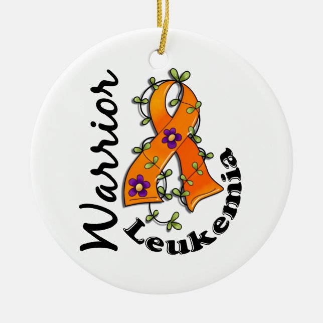Leukemia Warrior 15 Ceramic Ornament (Front)
