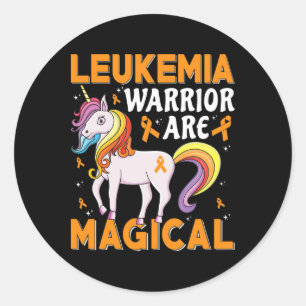 Leukemia Warrior Are Magical Leukemia Awareness  Classic Round Sticker