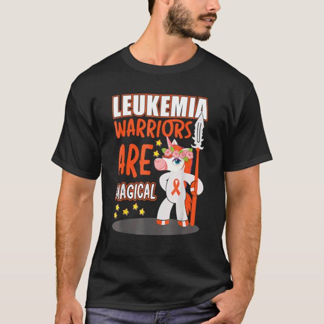 Leukemia Warrior Are Magical Unicorn Leukemia Awar T-Shirt (Front)