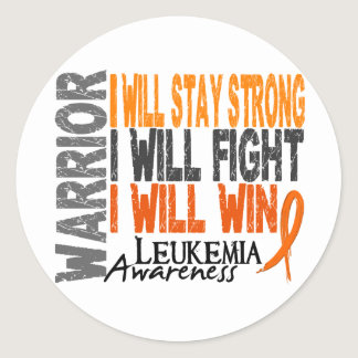 Leukemia Warrior Classic Round Sticker