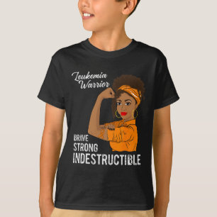 Leukemia Warrior Indestructible Cancer Survivor Aw T-Shirt