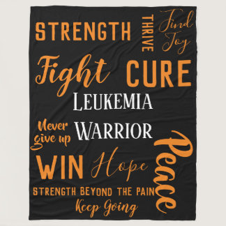Leukemia Warrior large blanket