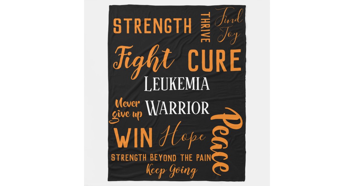 Leukemia Warrior large blanket Zazzle