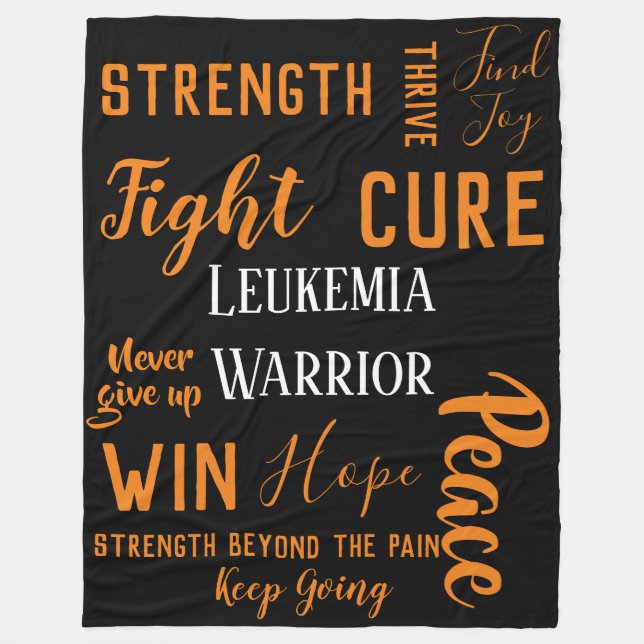 Leukemia Warrior large blanket (Front)