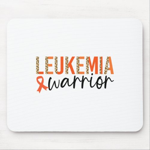 Leukemia Warrior Leopard Pattern Leukemia Awarenes Mouse Pad