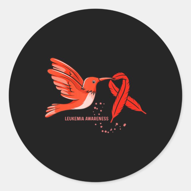 Leukemia Warrior Leukemia Awareness Classic Round Sticker (Front)