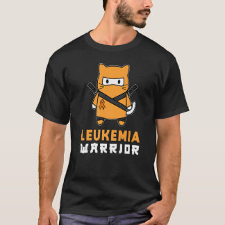 Leukemia Warrior Ninja Cat T-Shirt