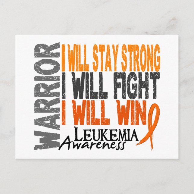 Leukemia Warrior Postcard (Front)