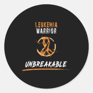 Leukemia Warrior shirt Leukemia Awareness Classic Round Sticker