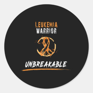 Leukemia Warrior Shirt Leukemia Awareness Classic Round Sticker