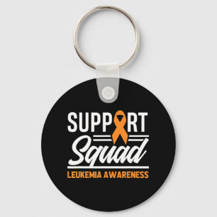Leukemia Warrior Support Squad Leukemia Cancer Awa Keychain