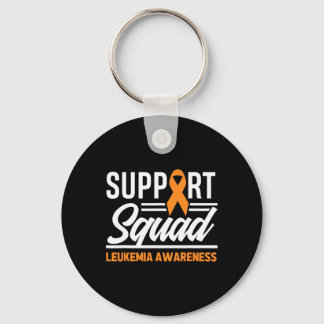 Leukemia Warrior Support Squad Leukemia Cancer Awa Keychain