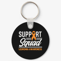 Leukemia Warrior Support Squad Leukemia Cancer Awa Keychain