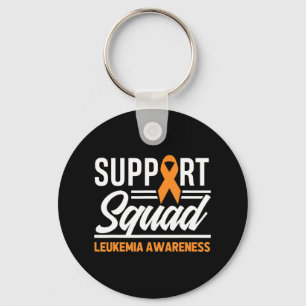 Leukemia Warrior Support Squad Leukemia Cancer Awa Keychain
