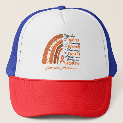 Leukemia Warrior Supporting Fighter Trucker Hat