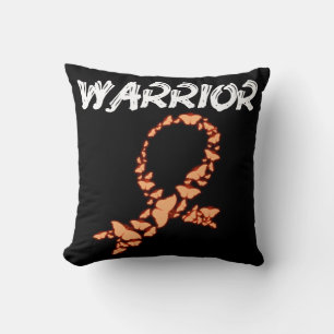 Leukemia Warrior Throw Pillow