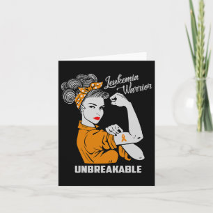 Leukemia Warrior Unbreakable Awareness Gift Comfor Card