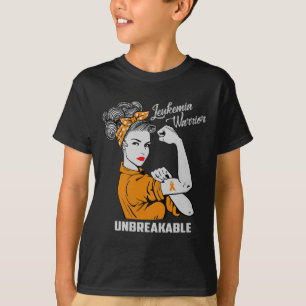 Leukemia Warrior Unbreakable Awareness Gift Comfor T-Shirt
