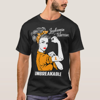 Leukemia Warrior Unbreakable Awareness Gift T-Shirt