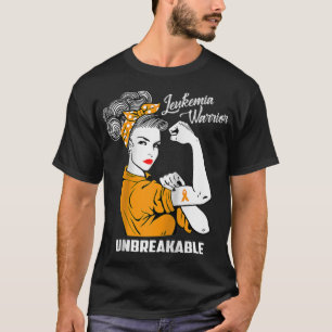 Leukemia Warrior Unbreakable Awareness Gift Tee