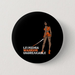 Leukemia Warrior Unbreakable Blood Cancer Awarenes Button