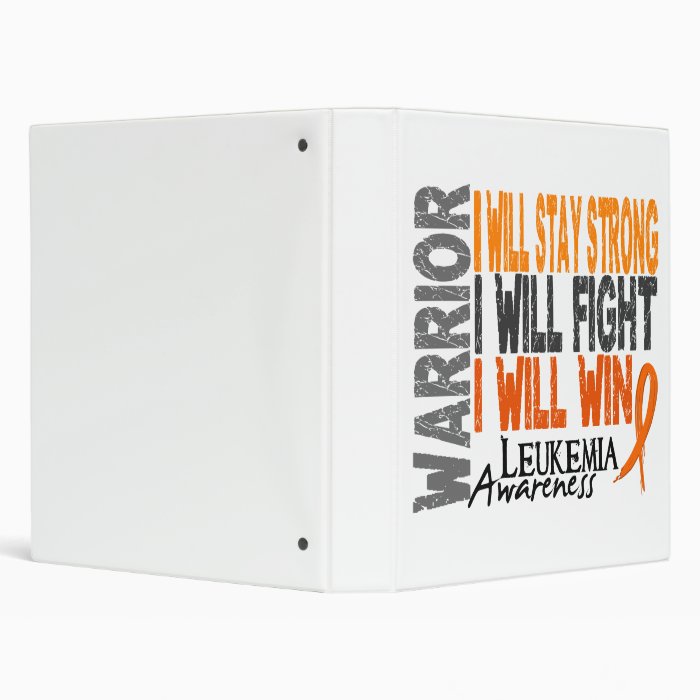 Leukemia Warrior Vinyl Binders