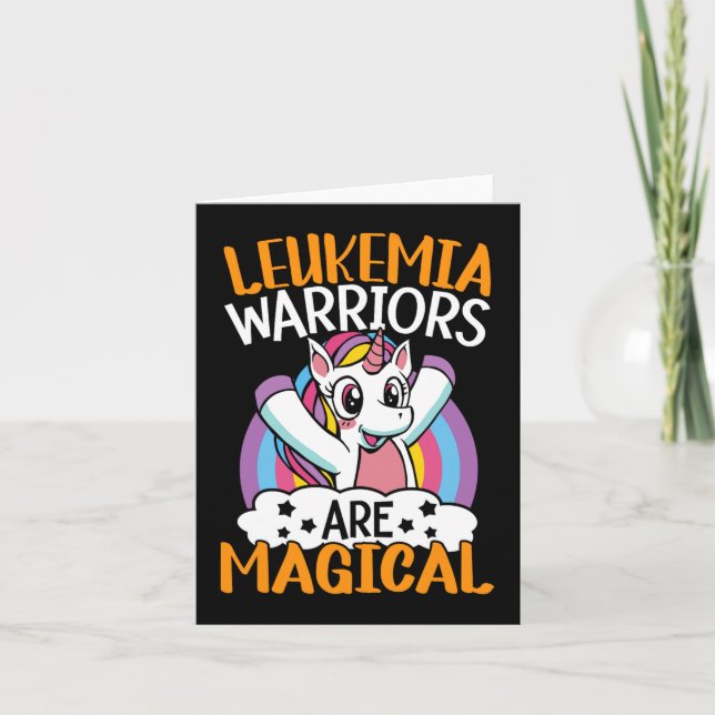 Leukemia Warriors Are Magical Unicorn Leukemia Awa Card (Front)