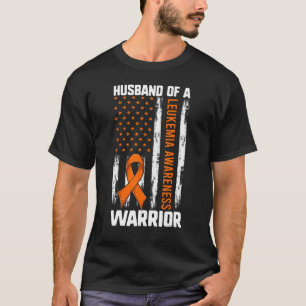 Leukemia Wife Men Husband Of A Warrior American F T-Shirt