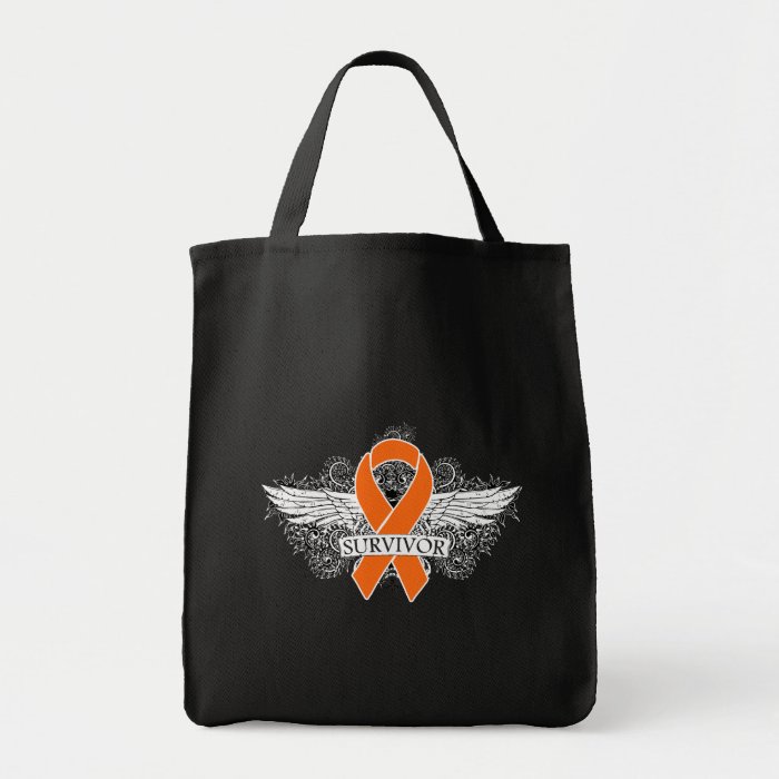 Leukemia Winged SURVIVOR Ribbon Tote Bag