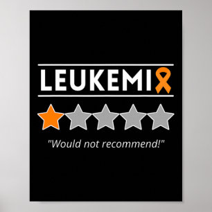 Leukemia Would Not Recommend - Awareness Month Poster