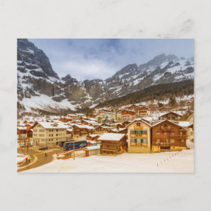 Leukerbad village, Switzerland Postcard