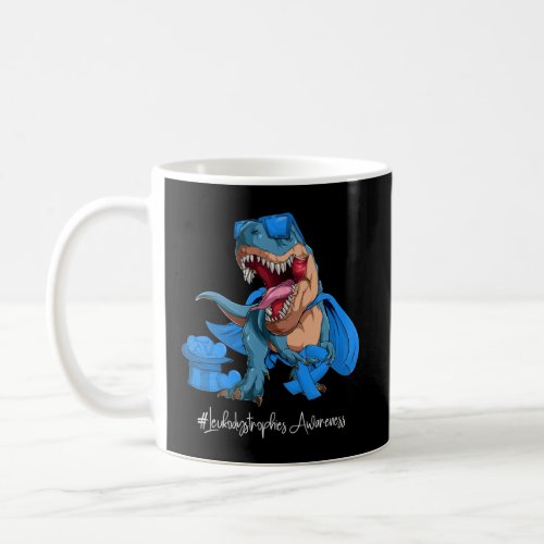 Leukodystrophies Awareness Month Blue Ribbon Trex  Coffee Mug