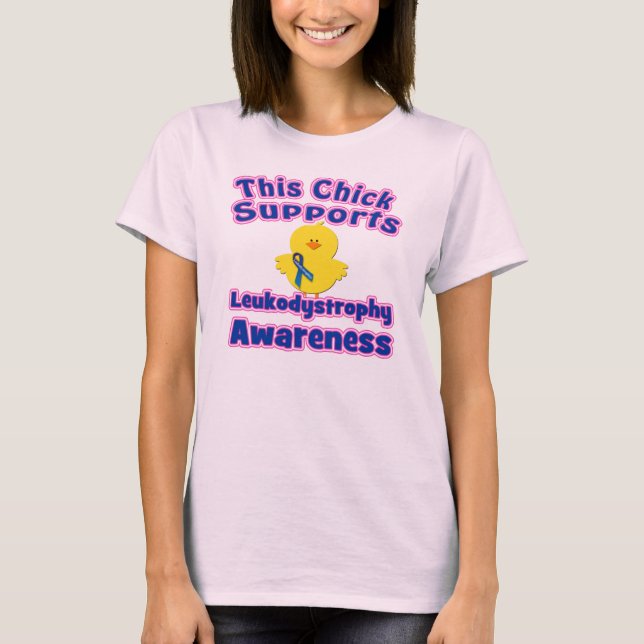Leukodystrophy Awareness This chick pink tank top (Front)