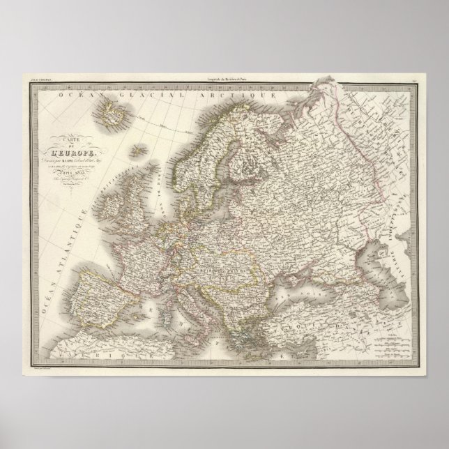 L'Europe Atlas Map Poster (Front)