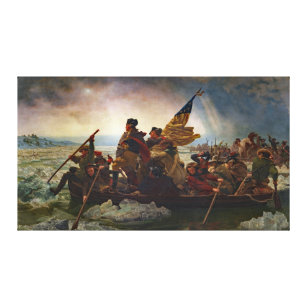 Leutze Washington Crossing Delaware Painting Canvas Print