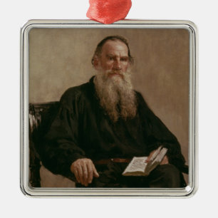 Lev Tolstoy  1887 Metal Ornament