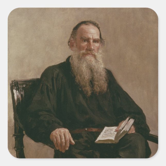 Lev Tolstoy  1887 Square Sticker (Front)