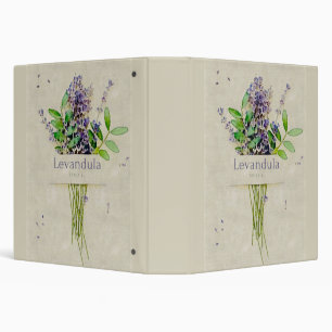 Levandula spica l. notepad 3 ring binder