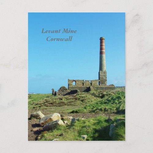 Levant Mine Cornwall England Photo Postcard