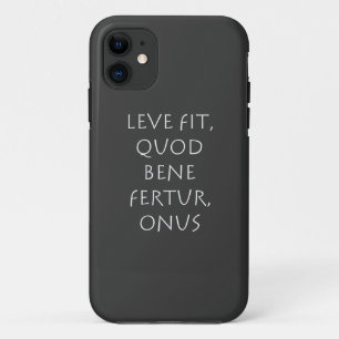 Leve fit quod bene fertur onus iPhone 11 case