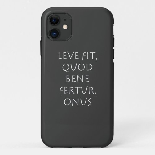 Leve fit quod bene fertur onus iPhone 11 case