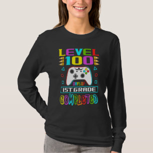 Level 100 Days Of 1st Grade Primary School Game Co T-Shirt