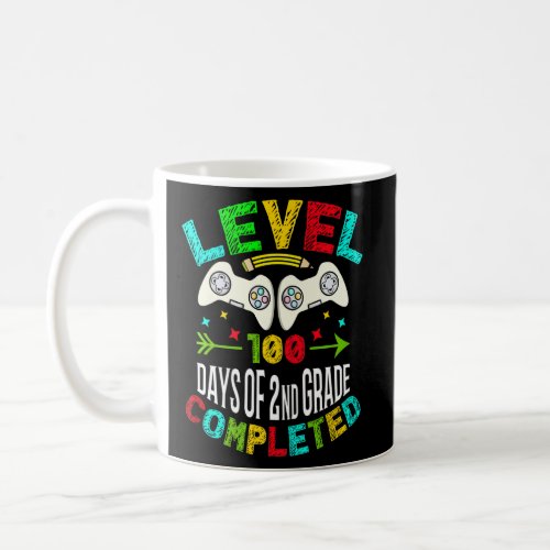 Level 100 Days Of 2nd Grade Completed School Gamer Coffee Mug