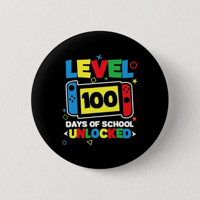 Level 100 Days Of School Complete Game Controller  Button (Front)