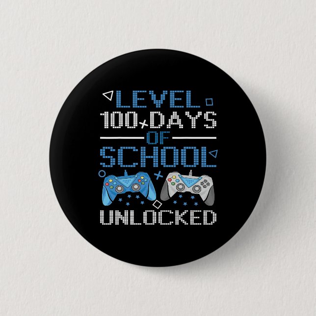 Level 100 Days Of School Complete Game Controller  Button (Front)