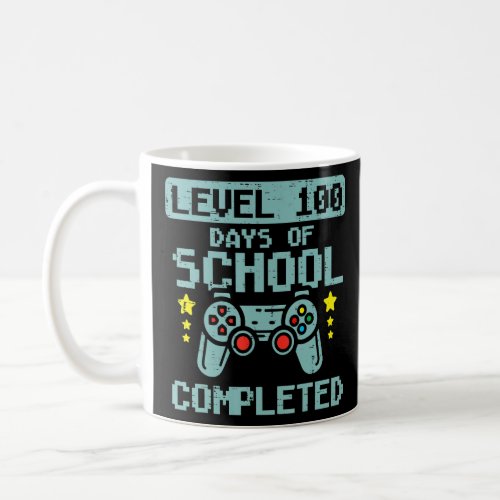 Level 100 Days Of School Completed Gamer 100th Day Coffee Mug