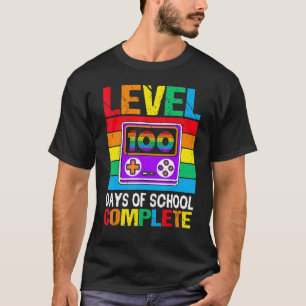 Level 100 Days of School Completed Rainbow Video G T-Shirt