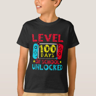 Level 100 Days Of School Unlocked Boys 100th Day O T-Shirt